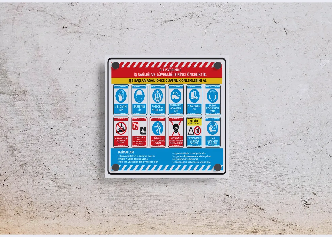 Ankara İş Güvenliği Levhası